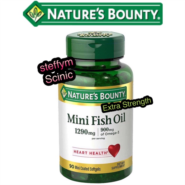 Nature’s Bounty Mini Fish Oil, 1290mg 900mg Omega-3, isi 90. Natures Bounty