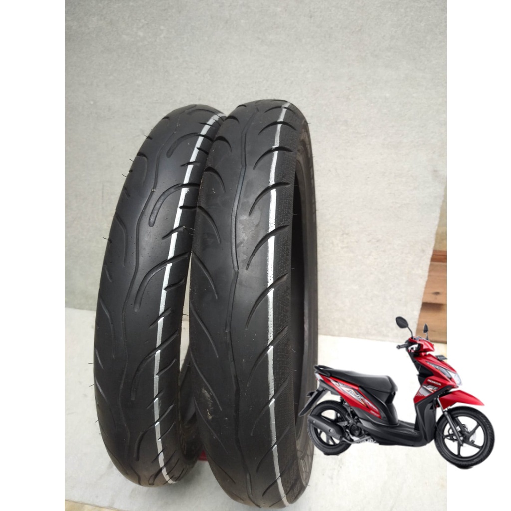 SEPASANG BAN  BEAT FI UKURAN 80/90 DAN 90/90  RING 14 NON TUBLES MERK MAXXIS DIAMOND TERJAMIN