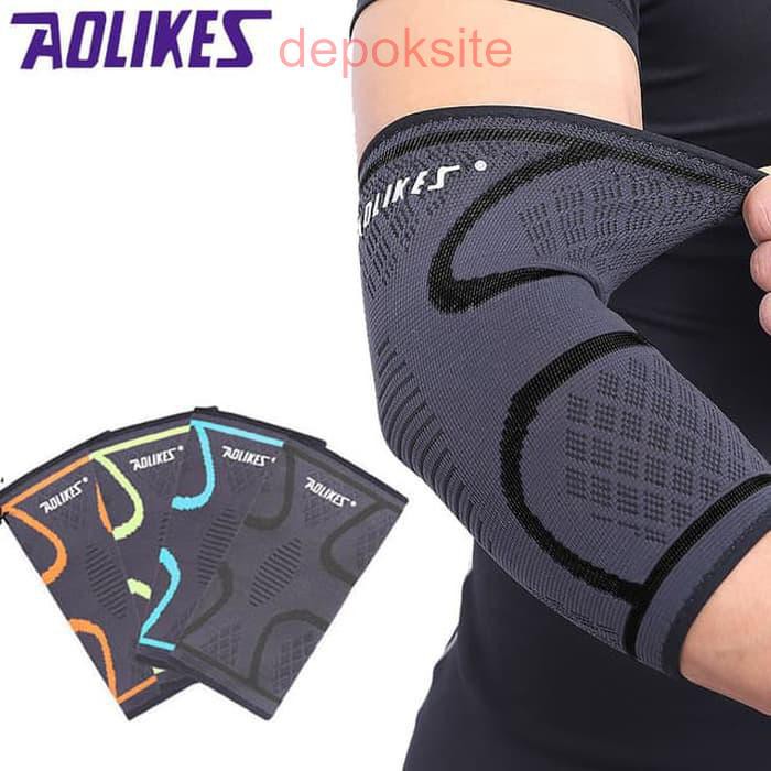 1 Pcs Aolikes 7547 Elbow Brace hand Wrap Wrist Band Support Pads Pelindung Siku Lengan Tangan