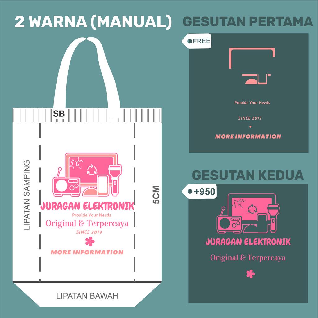 Spunbon sablon goodybag ccustom standing handel box 38×45×11 jumbo