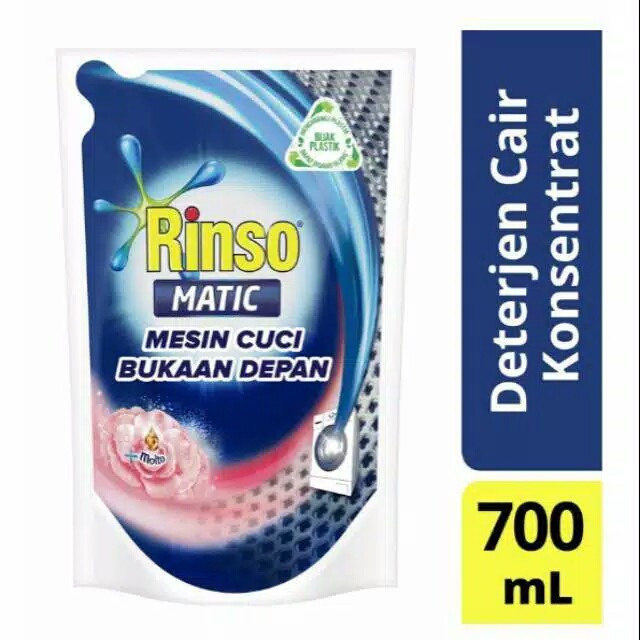 Rinso Matic Cair 700ml Mesin Cuci Bukaan Depan / Front Loading