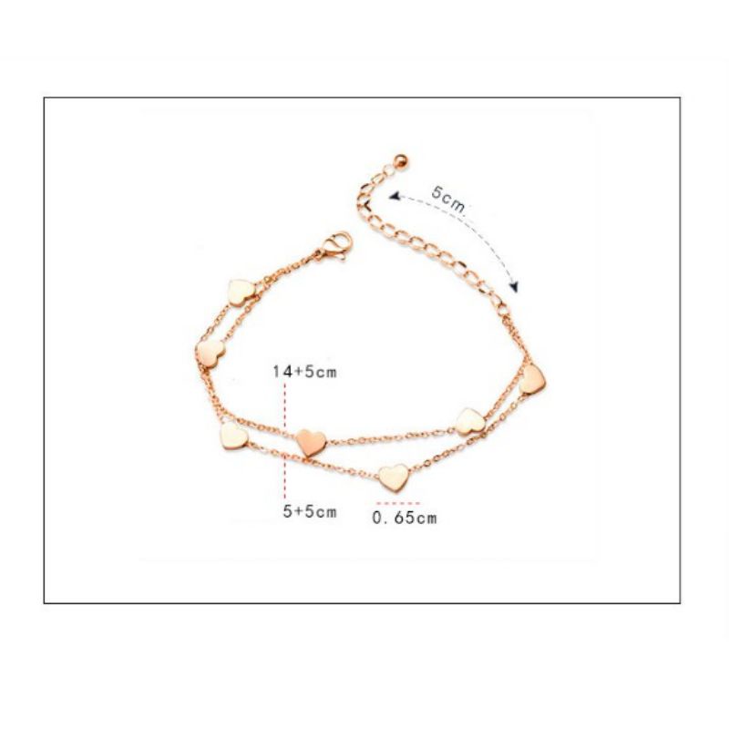 COD -  G01 -  ( Garansi 1 tahun )  Gelang Love Titanium Lapis Emas 999 24k  Import Korea