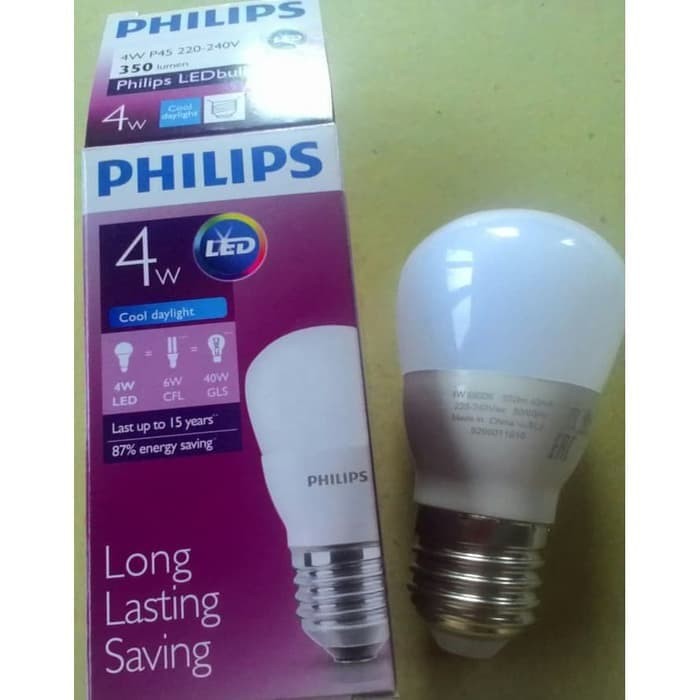 Lampu Bohlam LED Philips 3W 4W 6W 8W 10W 12W 19W  Bulb