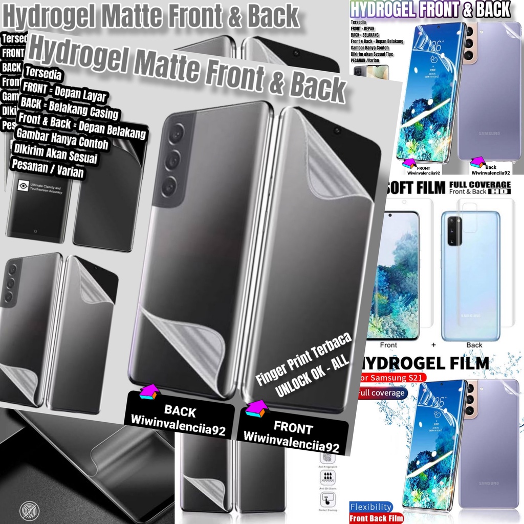 Hydrogel Fullset 360° Samsung A50 A50S A51 M51 M52-5G M53 M62 A90 A80 Hidrogel Full Cover Ful Coverg