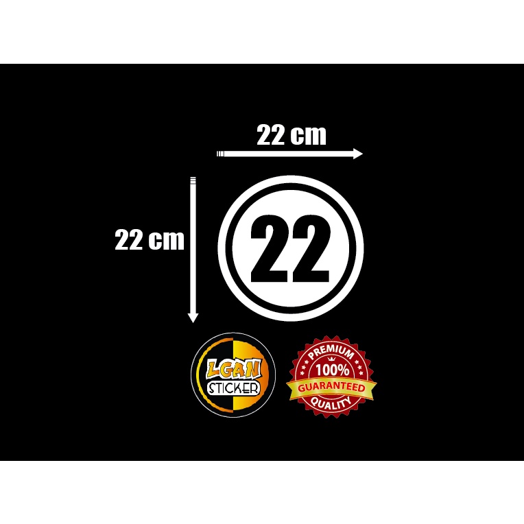 

STIKER ANGKA BOLONG DIAMETER 22 CM BAHAN REVLEKTIVE