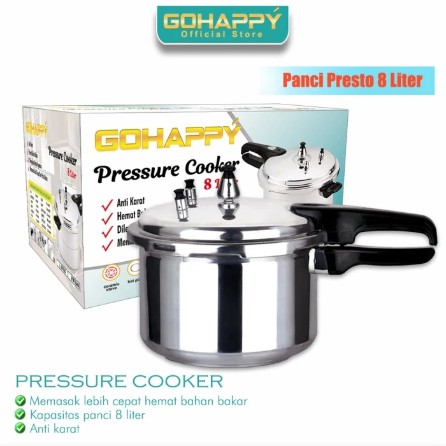 TRQ7CV Panci Presto Happy Call Ukuran 8 Liter - Unikey - Go Happy 8 L S471Zgs