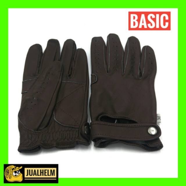 Sarung Tangan Basic Brown (Sarung Tangan Kulit / Sarung Tangan Bikers)