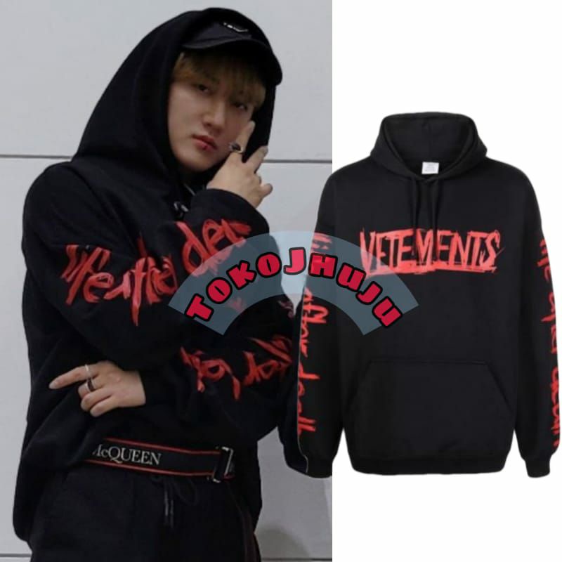 Hódie Jumper Stray Kids Changbin stye LIVE AFTER DEATH sablon depan + Tangan