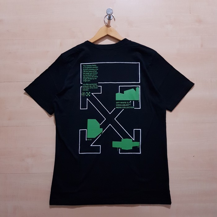 KAOS T SHIRT OFF WHITE GOLDEN RATIO TEE BLACK - M