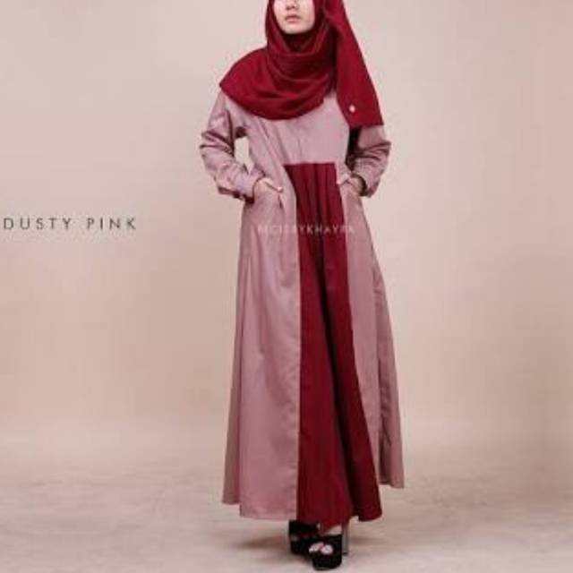 RICIS BY KHAYRA | ALVA DRESS MAROON PINK