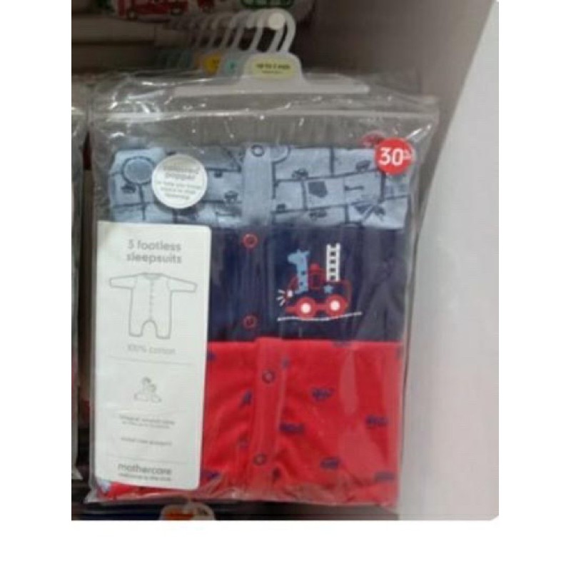 MOTHERCARE SALE SLEEPSUIT SET 3PCS FOR BABY BOY
