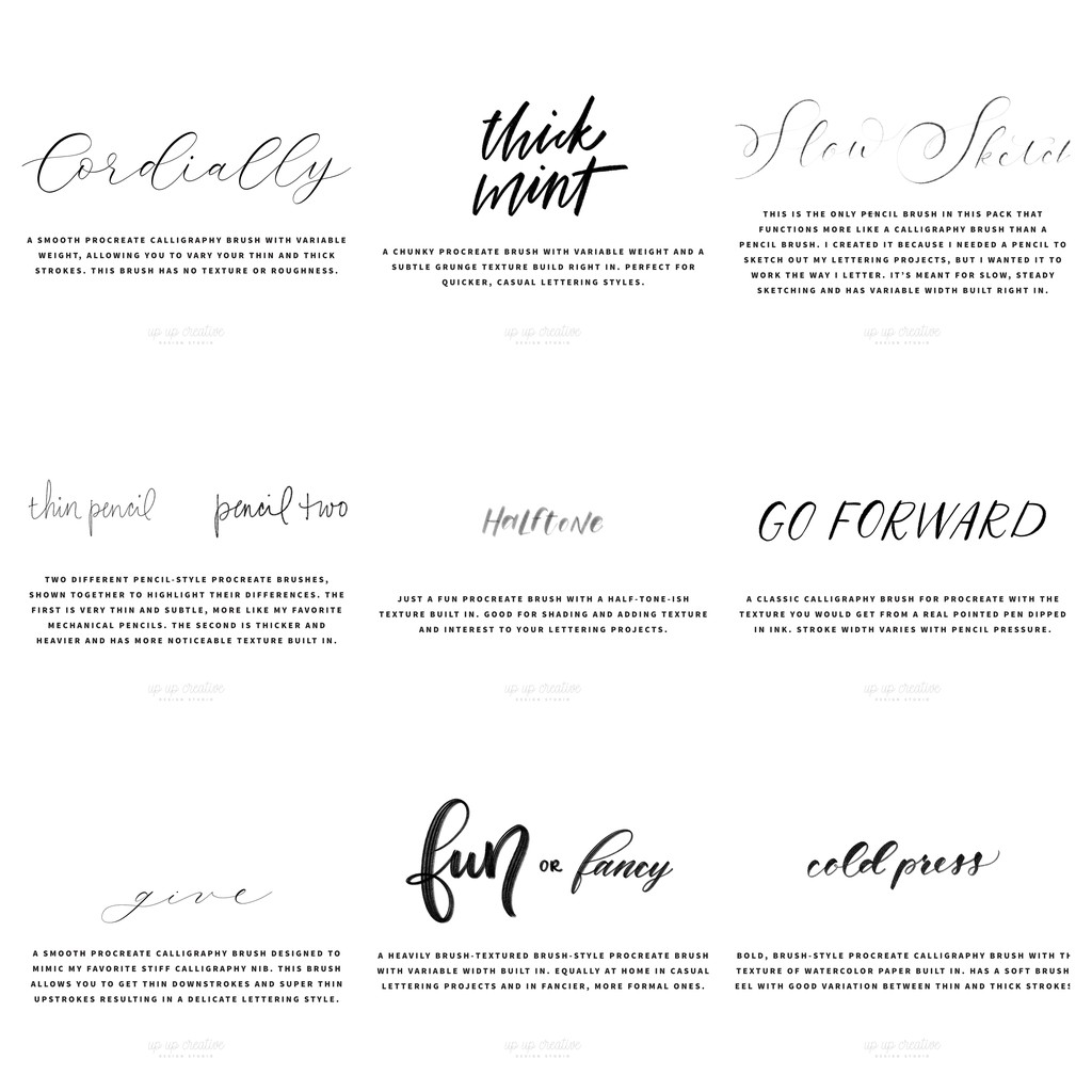 Procreate Brush - 13 Lettering Brushes