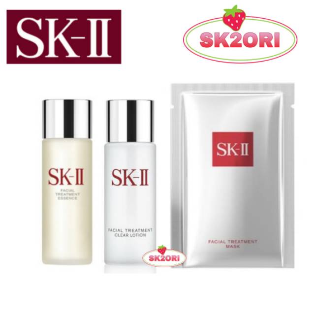 SK-II SKII SK2 Pitera Set MEDIUM ( FTE 30ML, FTCL 30ML, FT MASK) Paket Pemula