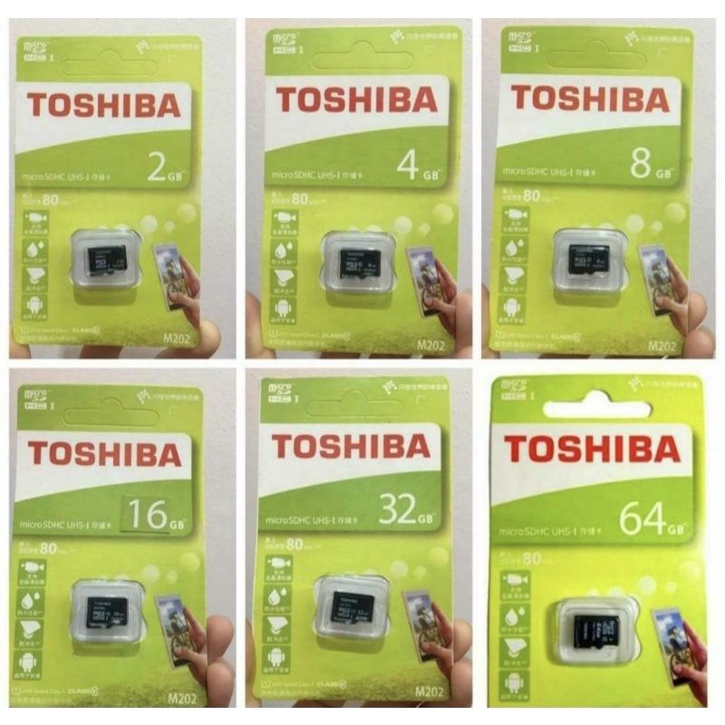 MEMORI !! Micro SD Toshiba 2 / 4 / 8 / 16 / 32 / 64 GB - Memory Card - Micro SD - MMC Toshiba HP