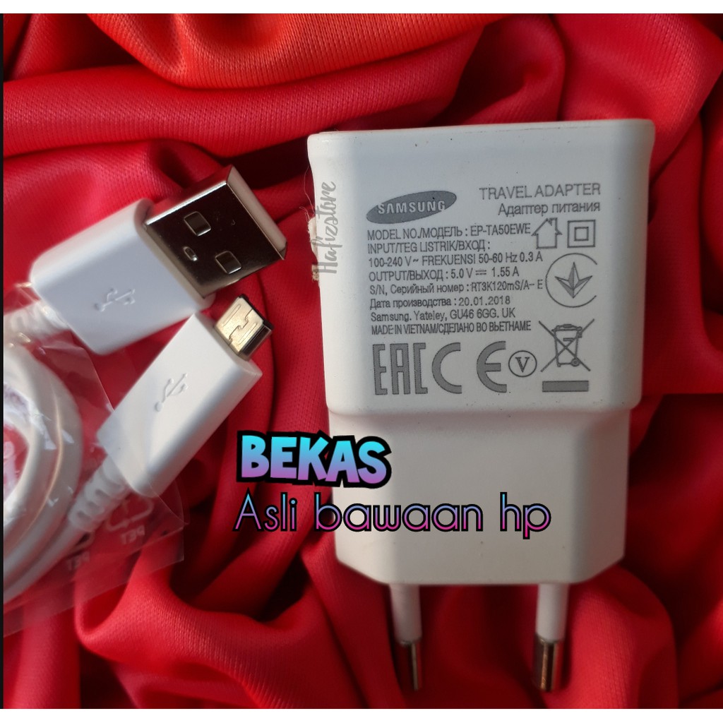 Charger samsung(1.55A) A10S A02 A03 A7 2018 A6 J7 J8  Original bawaan hp