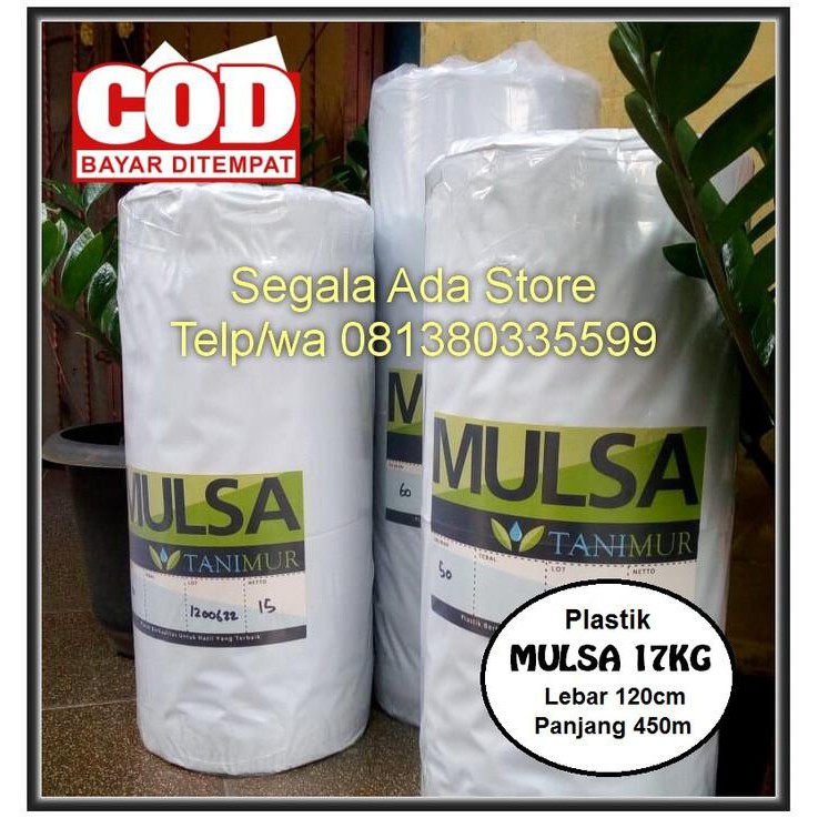 17Kg plastik mulsa 120cm hitam perak tebal bagus murah
