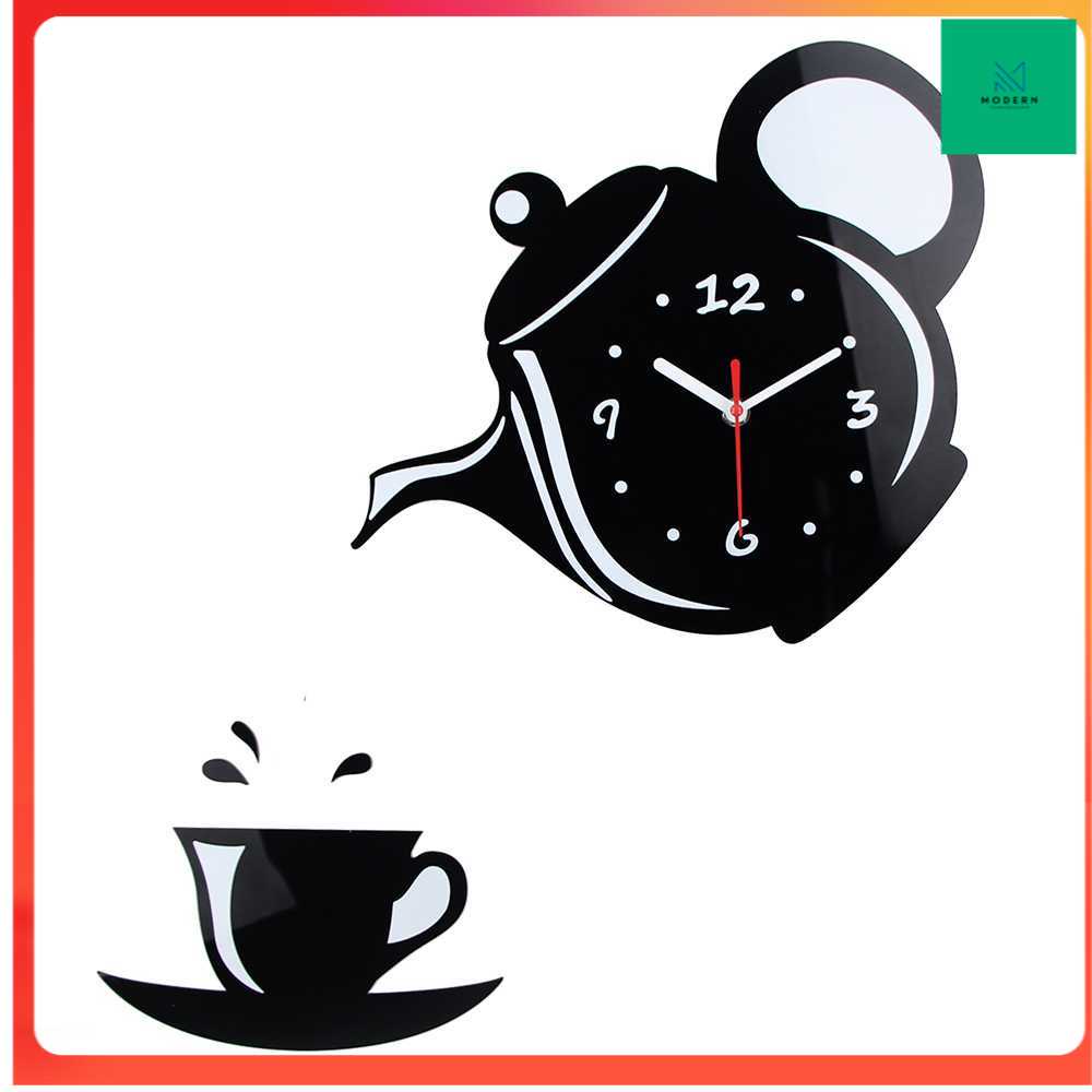 TD-DCB Jam Dinding Quartz Creative Design Model Teko Kopi Unik - NS003