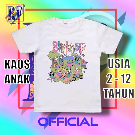 KAOS ANAK VINTAGE BAND SLIPKNOT / Baju Band Metal / TSHIRT OVERSIZE Lokal / rap tee / regular fit