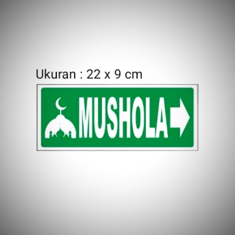 

Sign Petunjuk Mushola, Sign label Acrylic, Sign Board Akrilik