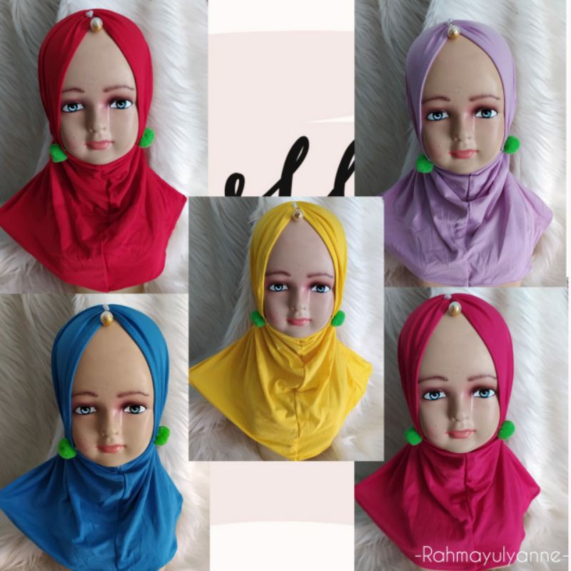 HIJAB ANAK LUCU BAHAN ADEM REAL PICT BISA COD