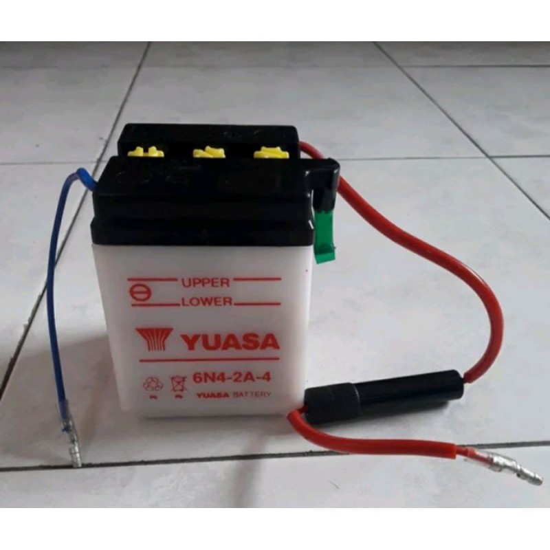 Aki Yuasa 6N4-2A-4 Honda Win dan C70 Non Electric Yamaha L2Super Kawasaki K3-K4