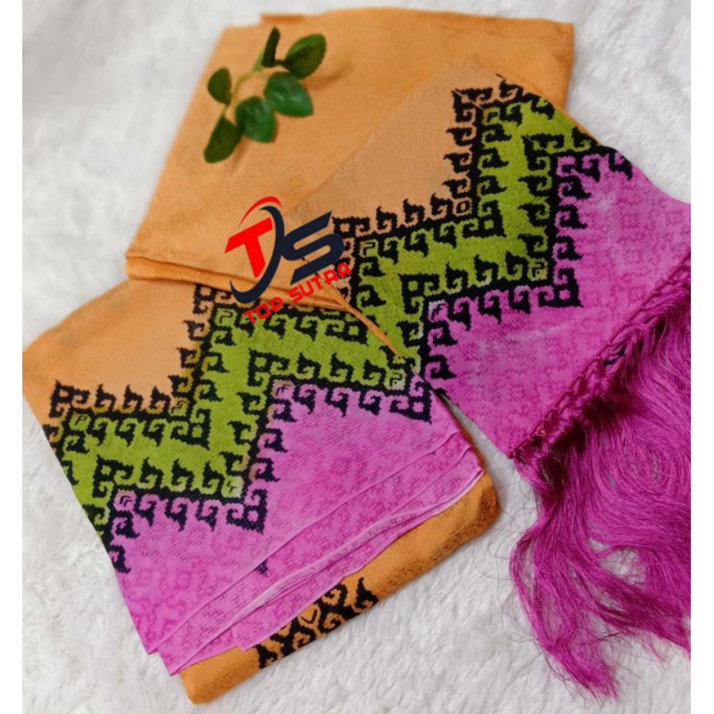 Setelan ibu bahan dolby corak rangrang FREE selendang