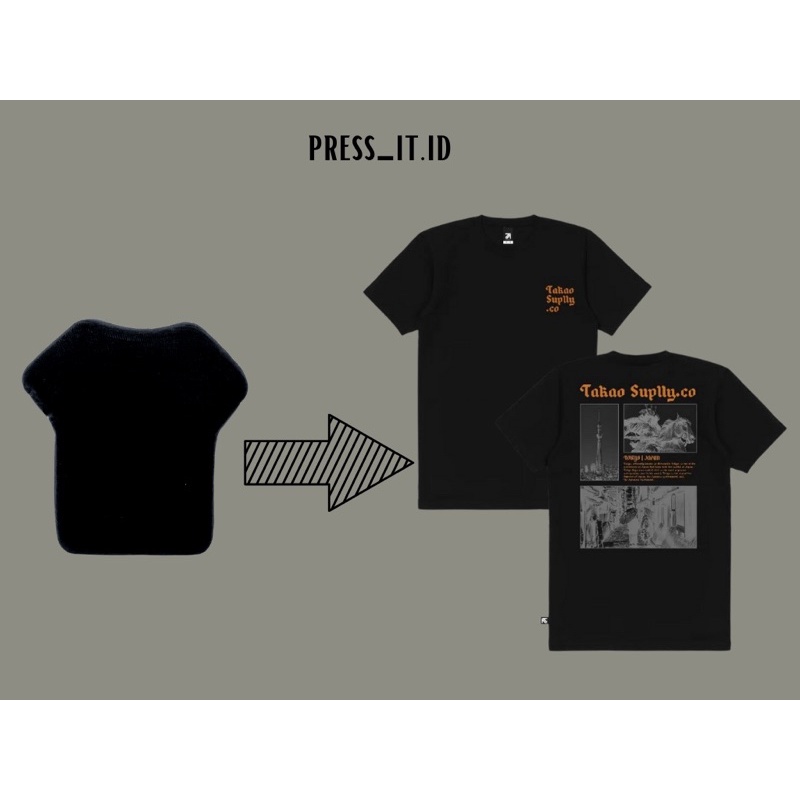 T-Shirt cotton compress premium horse black