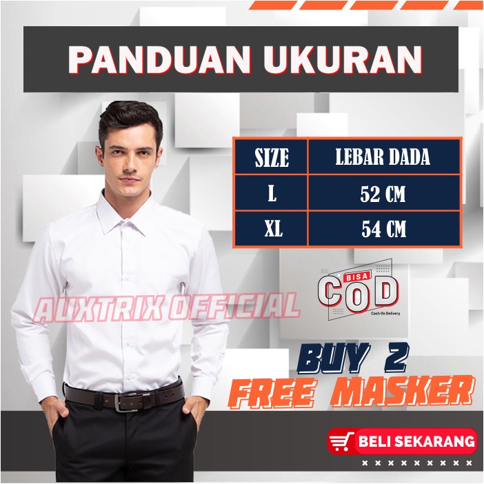 Kemeja Pria Hitam Lengan Panjang Slimfit Kemeja Hitam Pria Polos kasual Kameja Hitam Army Putih Navy