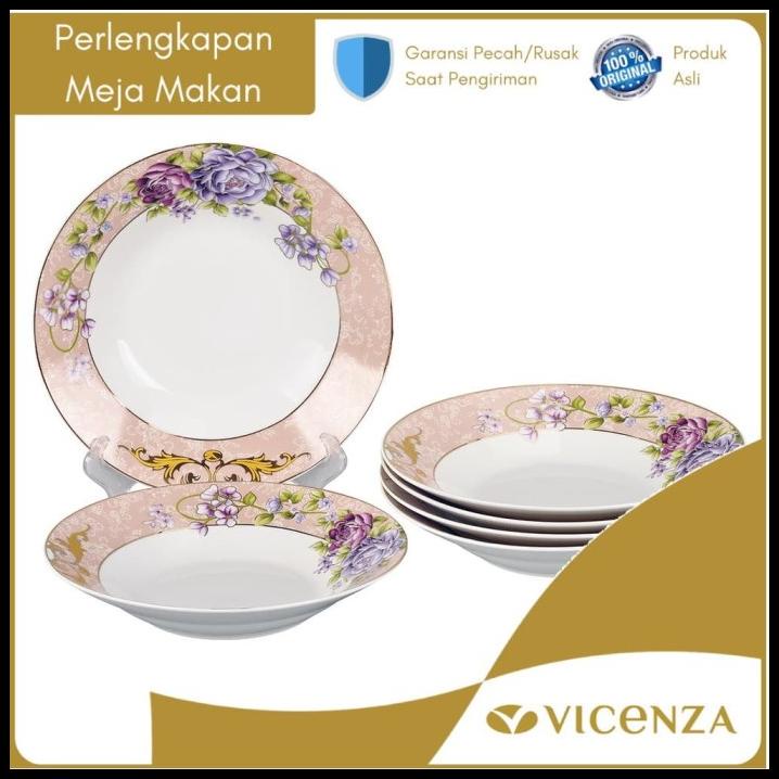 Vicenza Piring Makan 9 Inch B179 1 Lusin Motif Magnolia