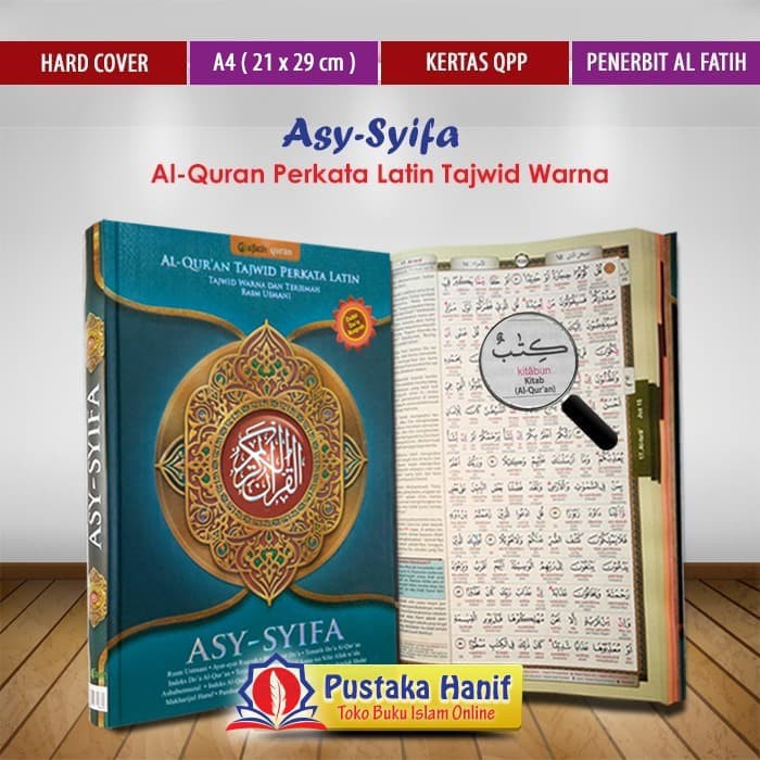 Al Quran Terjemah Perkata Asy Syifa A4 Alquran Latin Tajwid Warna AS*059