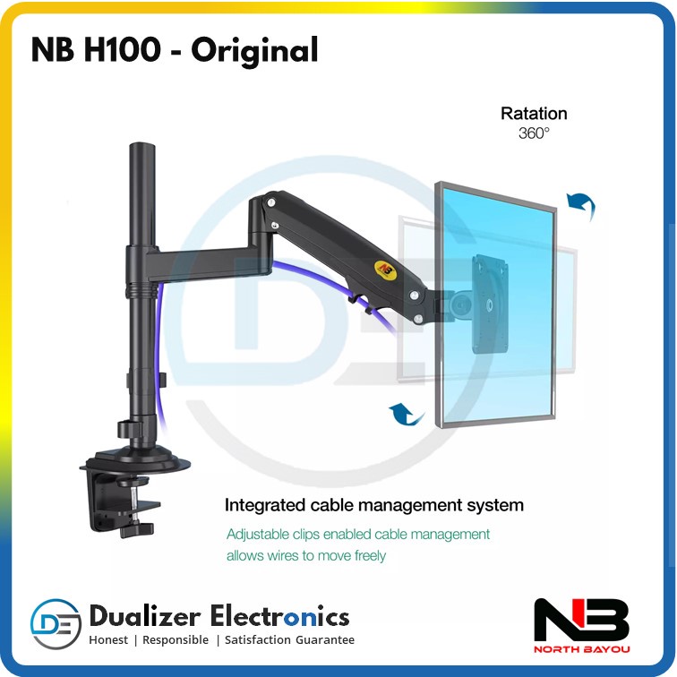 Bracket Monitor 22 24 27 29 32 34 35 Inch North Bayou NB H100 Gas Strut