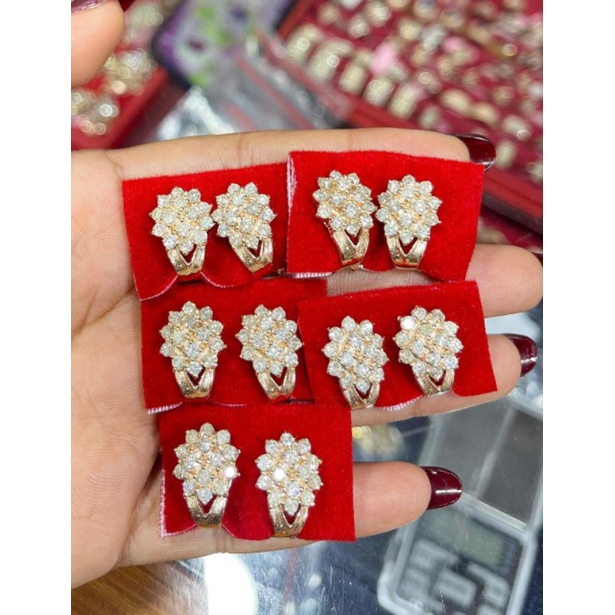 Anting Mentari Jepit Berlian Medan Asli bmf