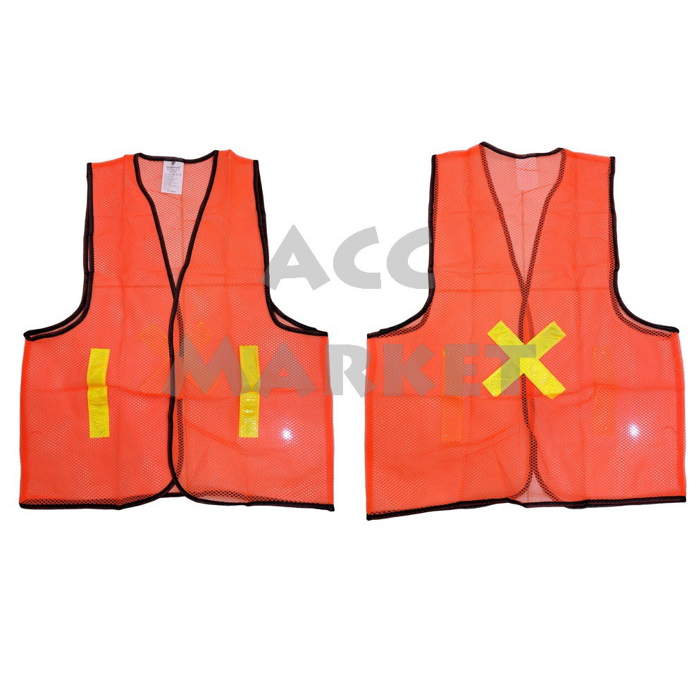 Baju Rompi Jala X Safety Orange Jaring Proyek Kerja Parkir