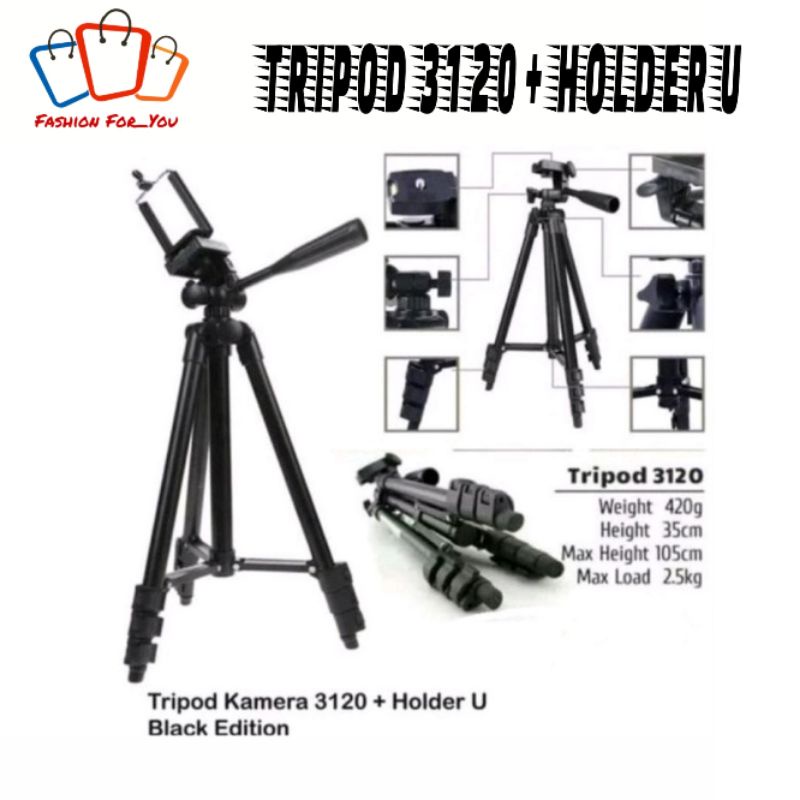 Tripod 3120 Black 1 Meter Plus Holder U Universal Weifeng