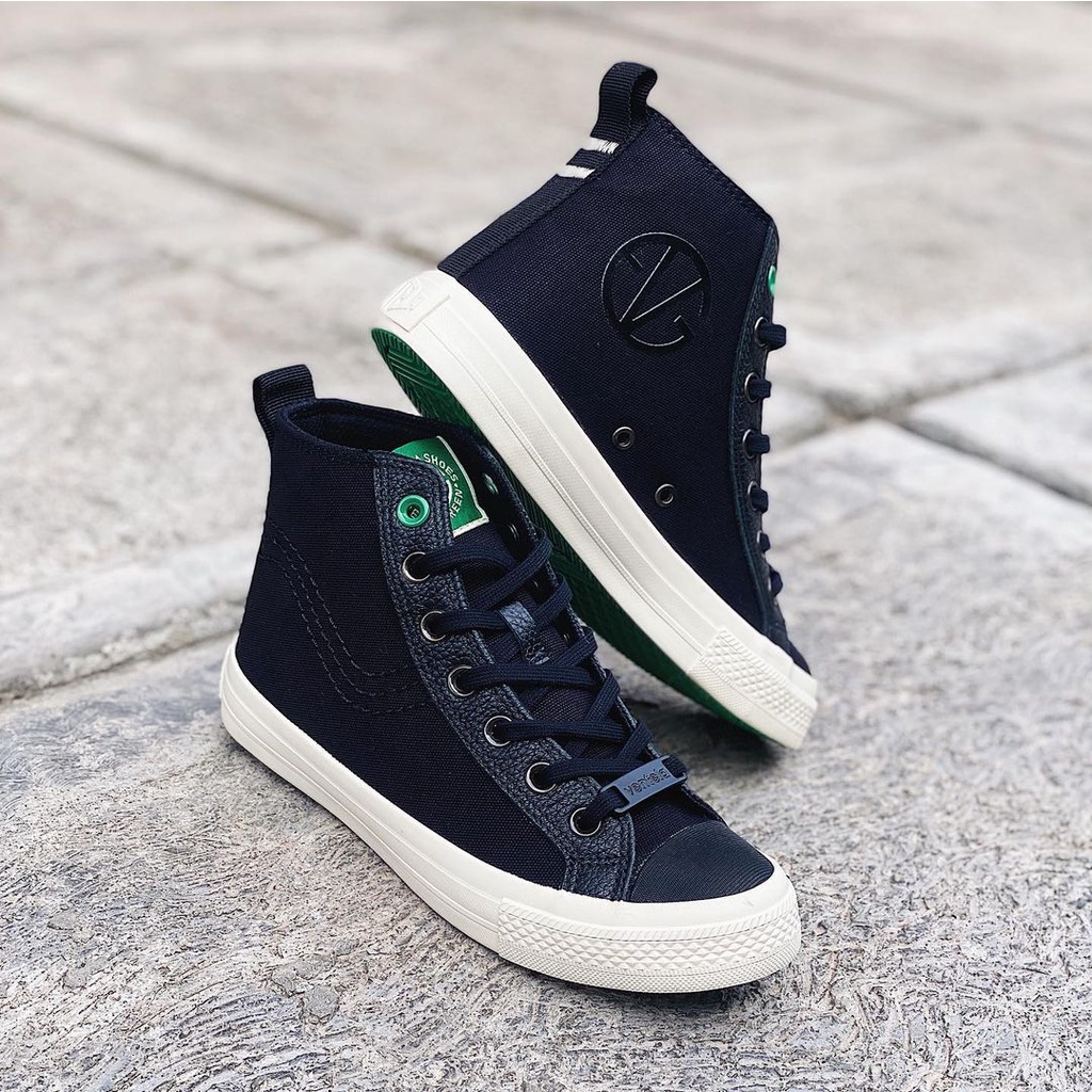 Ventela Evergreen Black/White High/Low Sepatu Ventella Vantela New Realese Local Pride 100% Sneakers