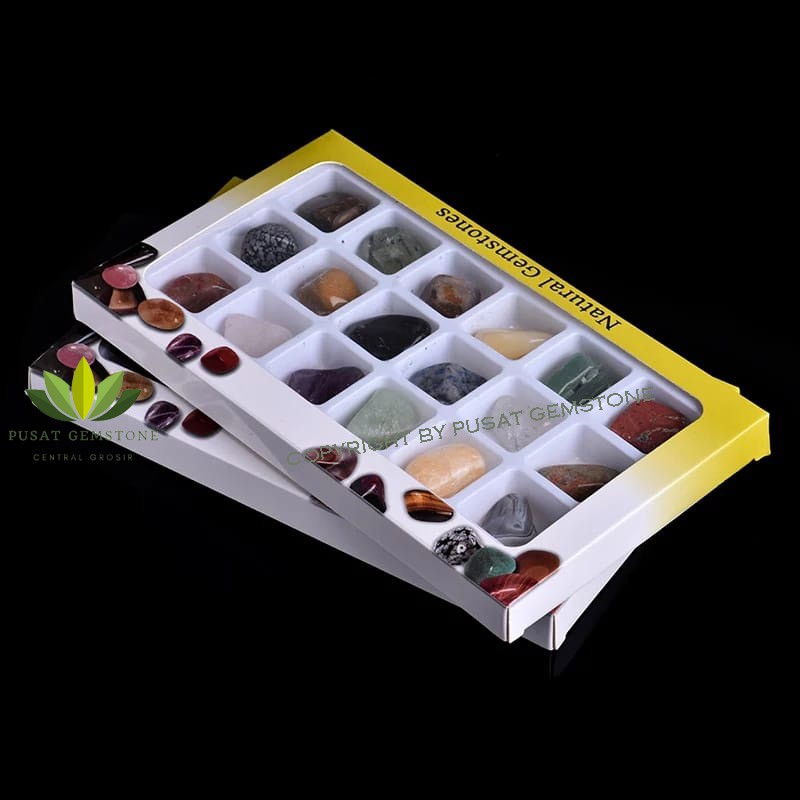 18 Pcs/set Alami Batu Kristal Batu Natural Batu Akik Batu Alam