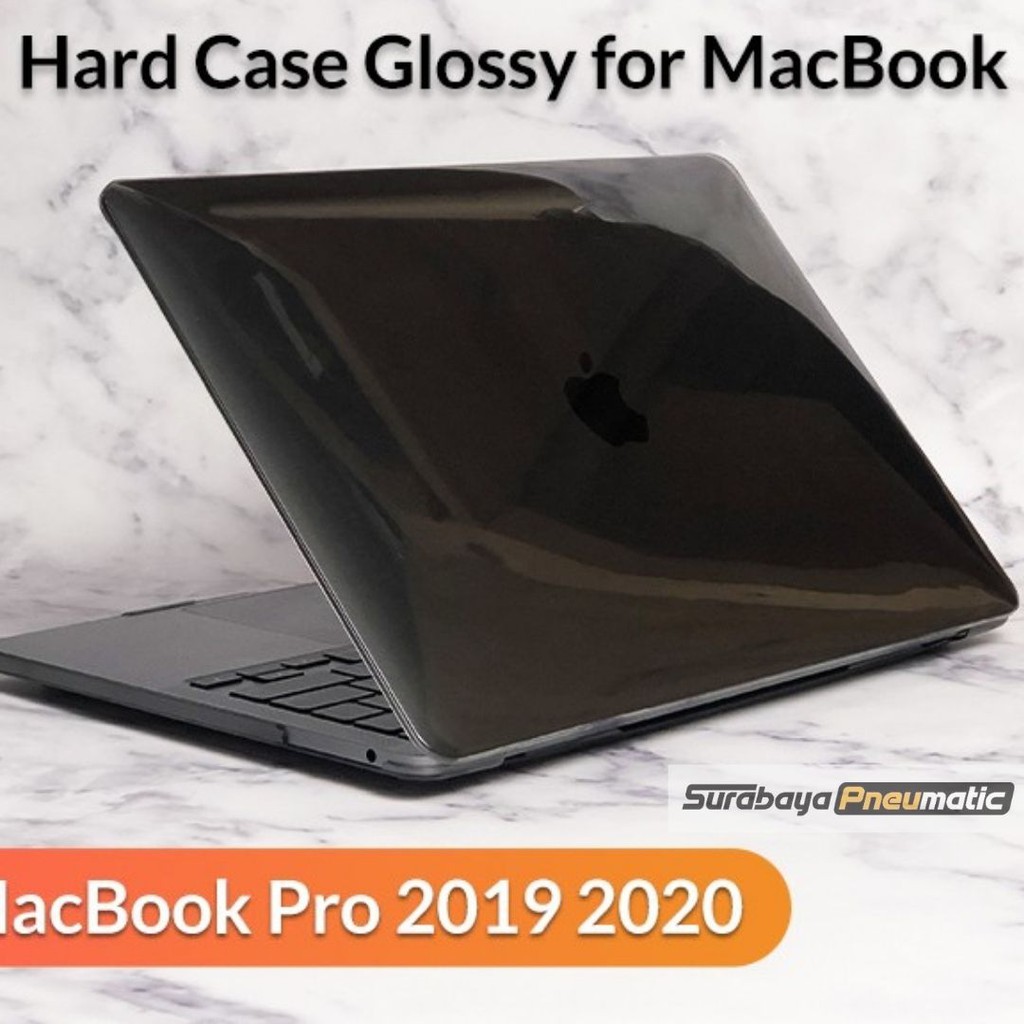 PRELOVED Macbook Hard Case Glossy for New Macbook Pro 2019 2020 -BLACK