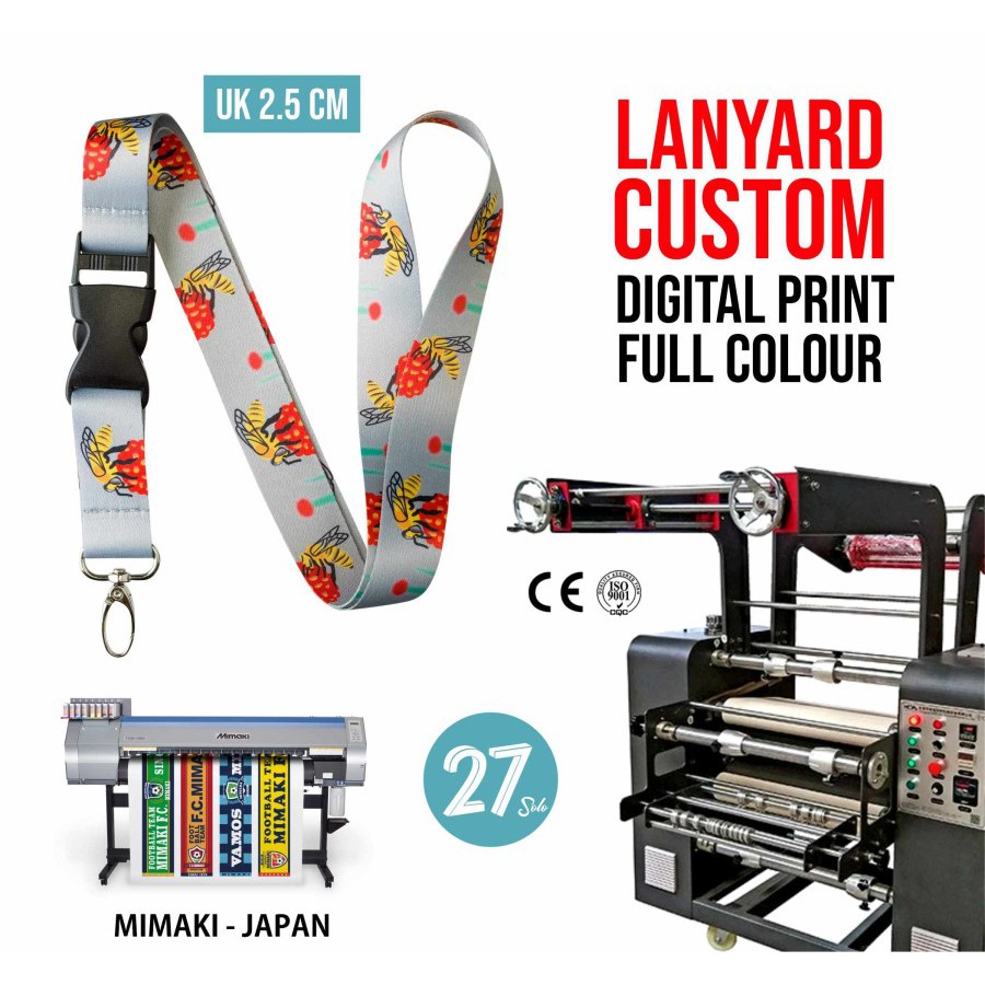 

LANYARD CUSTOM DIGITAL PRINT 2 Sisi Tali 2.5 cm