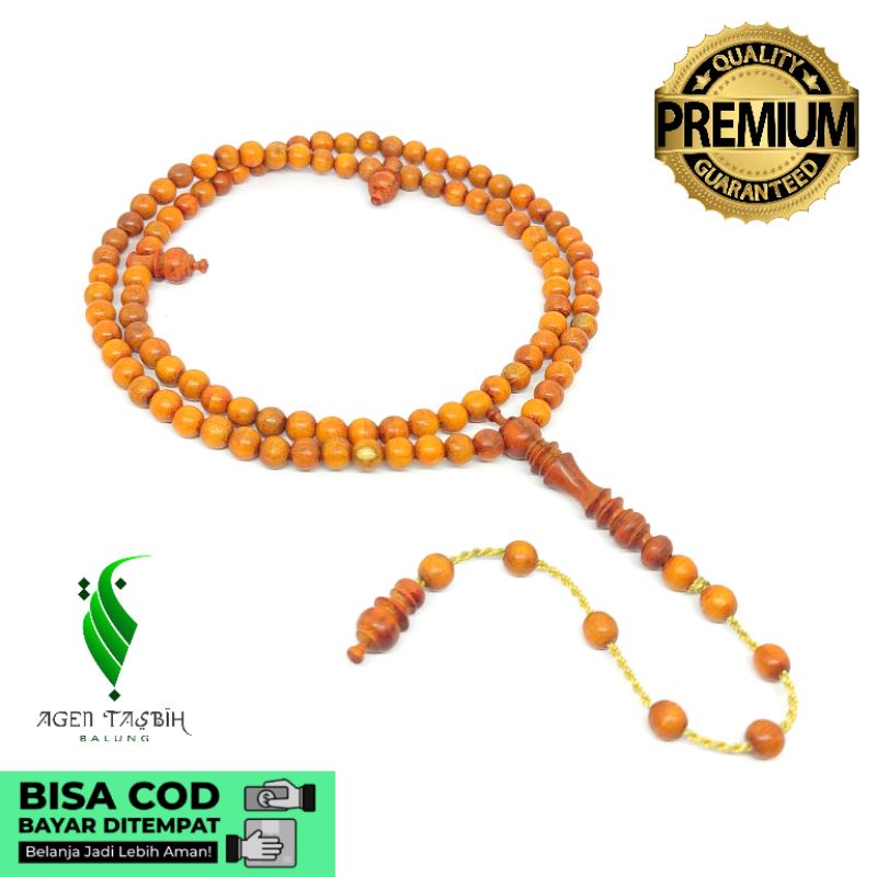 Tasbih Secang Super, Size 6mm_Tasbih Muslim 99 Butir