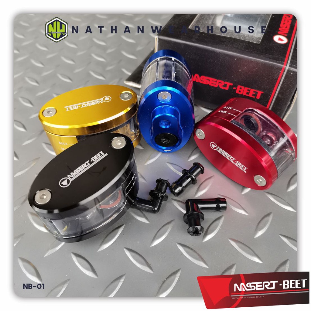 Tabung Minyak Rem Fluid Cap Oil Cup Full CNC Nassert Beet Replika Rizoma R15 R25 Ninja 150 250 CBR ZX25R NB01