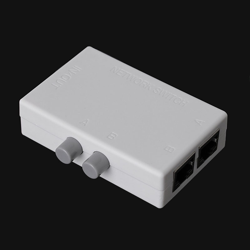 Btsg 2port RJ45 Modem Manual Sharing Switch Splitter Selector Box Mudah Digunakan