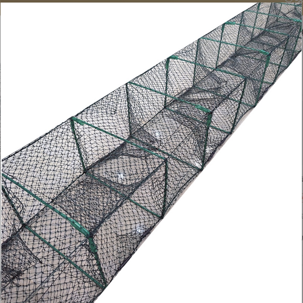 Jaring Bubu Naga 4 Meter Kagawa Fishing Net Jaring Udang 12 Lubang Bahan PE 17 Ruas Ramai Pancing