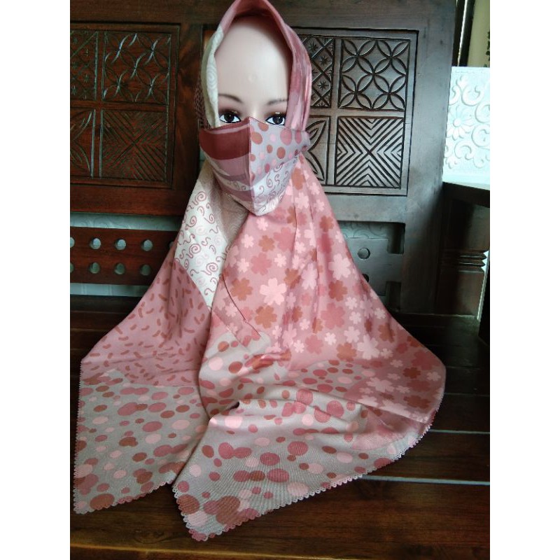 Jilbab + masker Umama motif no 12