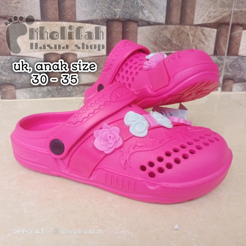 sandal baim anak perempuan 30-35 bunga awet dulux 256c