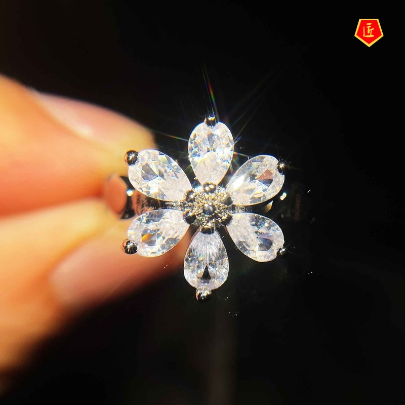 [Ready Stock]Women's Cool Flower Ring Fashion Exaggerated