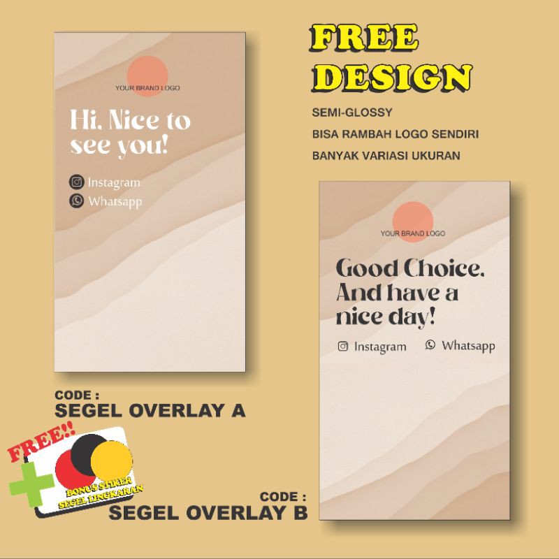 

stiker label / stiker segel / stiker souvenir / stiker gift / stiker olshop