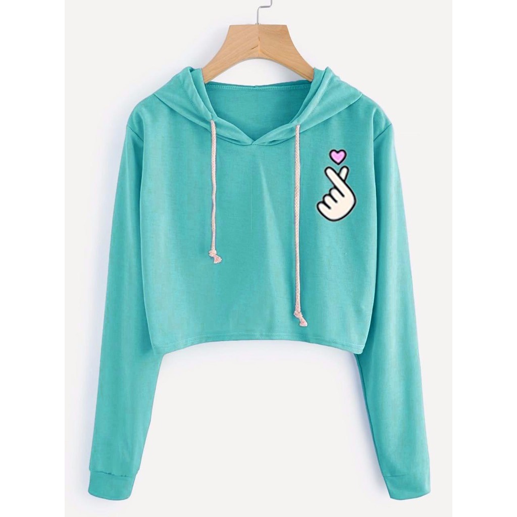 Bess - Sweater Hoodie Crop Murah / Sweater Hoodie Crop FINGER LOVE