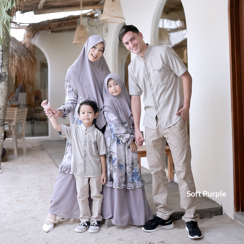 SAJEEDA - QIANA SERIES - SOFT PURPLE - Sarimbit Keluarga Muslim