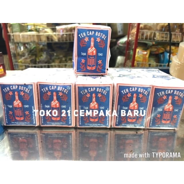 

Teh Cap Botol BIRU 1 Pack ( 40 gr isi 10 pcs ) | Tubruk Melati Jasmine - tth883