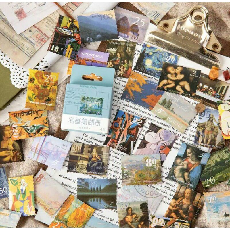 

45pcs aesthetic stiker box kreatif master piece lucu utk dekorasi scrapbook/album